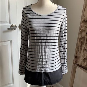 Gray and Black long sleeve tunic size L